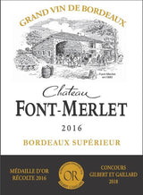 Chateau Font Merlet, Bordeaux Supérieur 2016