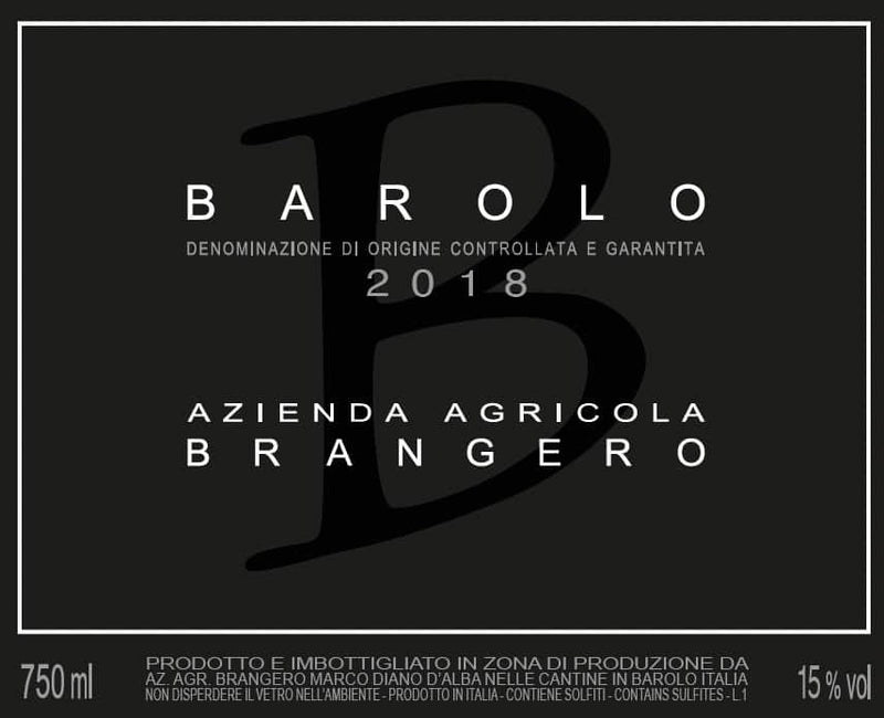 Brangero, Nebbiolo, Barolo, Piedmont, 2019