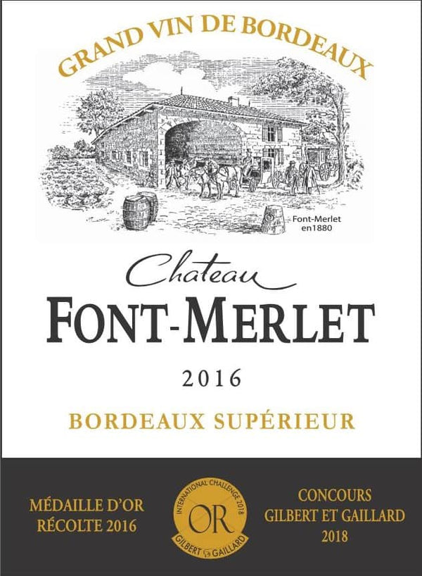 Chateau Font Merlet, Bordeaux Supérieur 2016