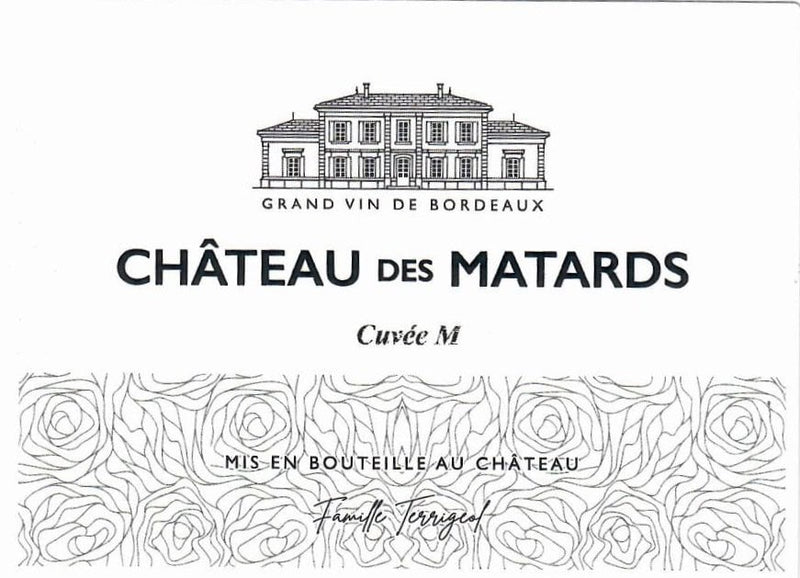 Chateau des Matards, Cuvee M, Sauvignon Blanc, Blaye Cotes de Bordeaux, 2021
