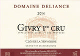 Domaine Deliance, Givry Premier Cru Clos de la Servoisine 2019