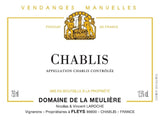 DOMAINE DE LA MEULIERE, CHABLIS 2018