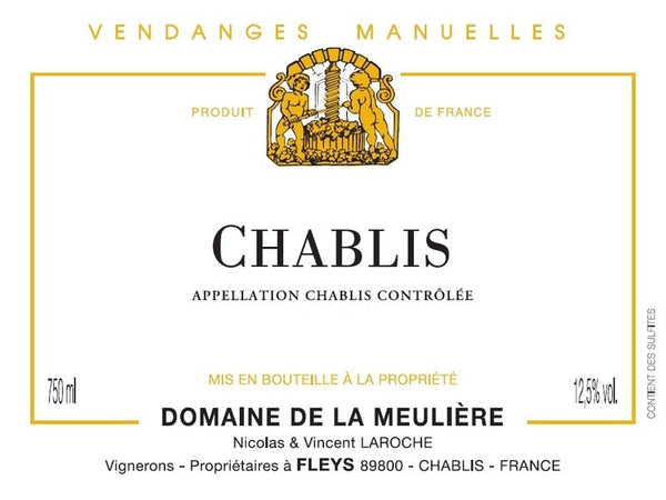 DOMAINE DE LA MEULIERE, CHABLIS 2018