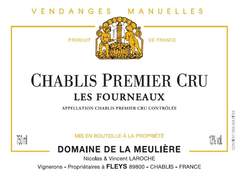 DOMAINE DE LA MEULIERE, CHABLIS PREMIER CRU, LES FOURNEAUX 2017