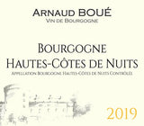 MAISON ARNAUD BOUE, BOURGOGNE HAUTES CÔTES DE NUITS BLANC 2019